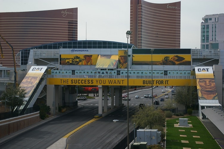 lv monorail wraps on bridge by LVCC