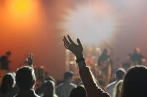 Audience at a las vegas concert