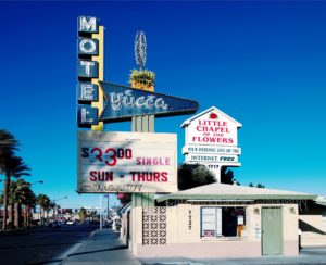 Motel and Little Chapel of the Flowers Sign