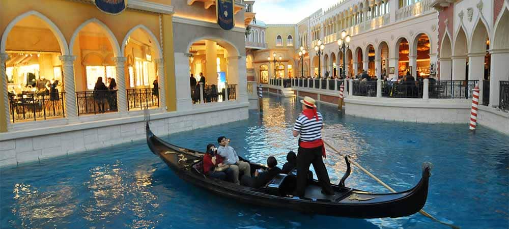 Gondola ride at Venetian Las Vegas