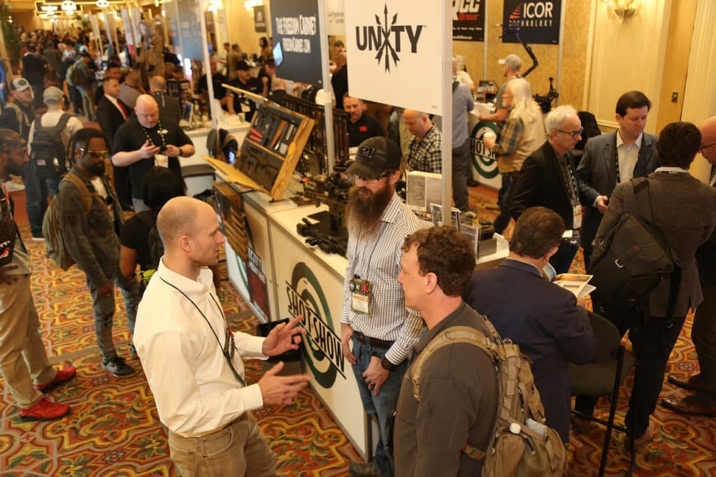 SHOT Show people networking 