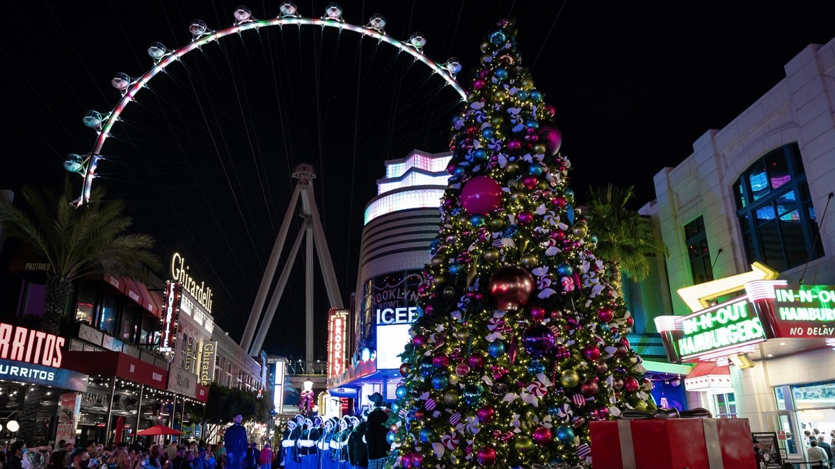 Holiday Lights At The Linq Las Vegas