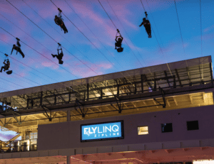 LINQ Zipline on the Las Vegas Strip