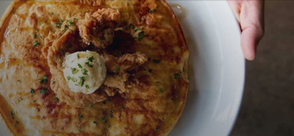 pancake with butter on plate