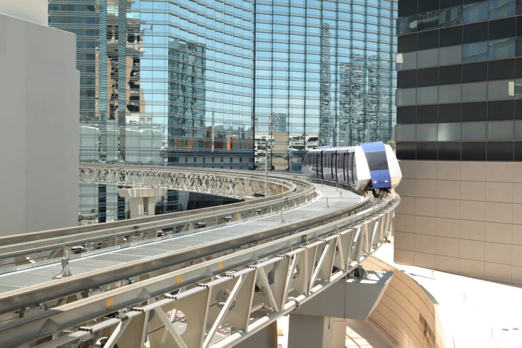 The Monorail in Las Vegas.