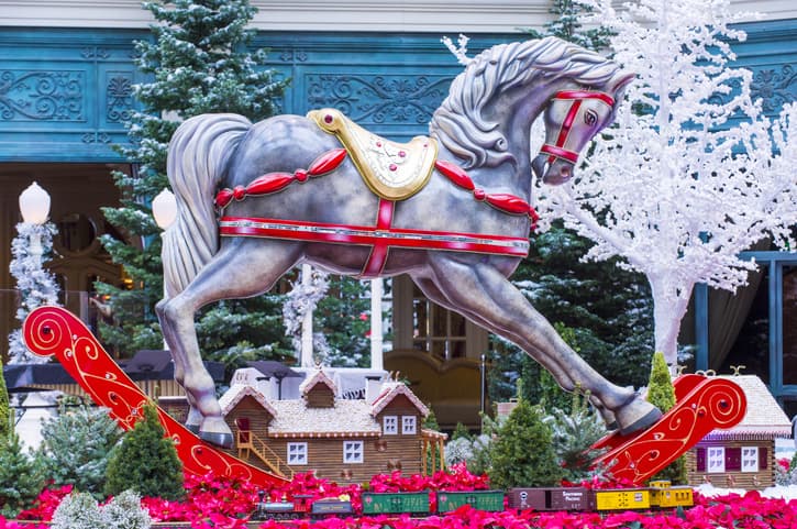 Christmas decor at the Bellagio in Las Vegas