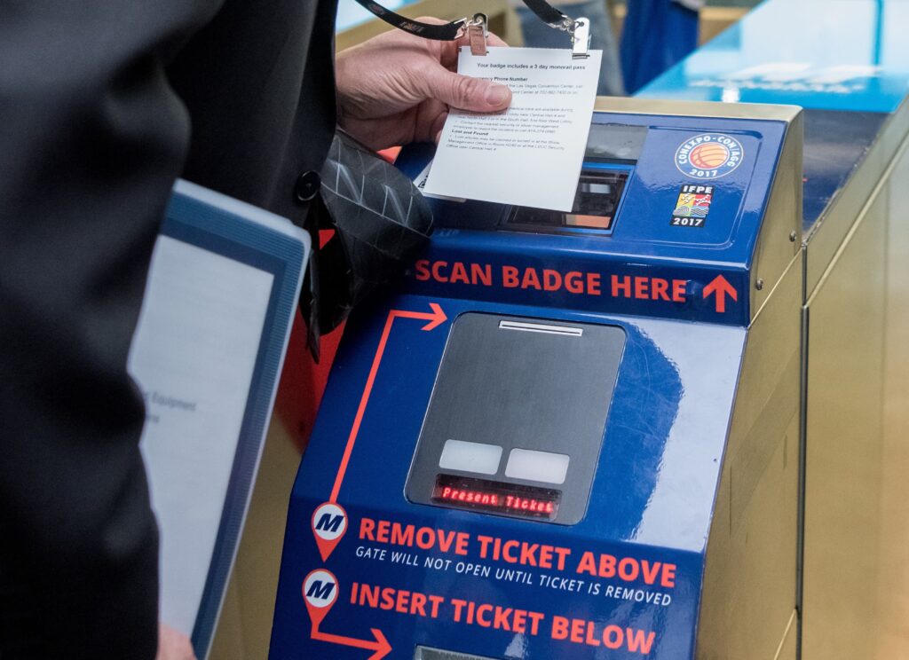 Gust scanning ticket for Las Vegas Monorail