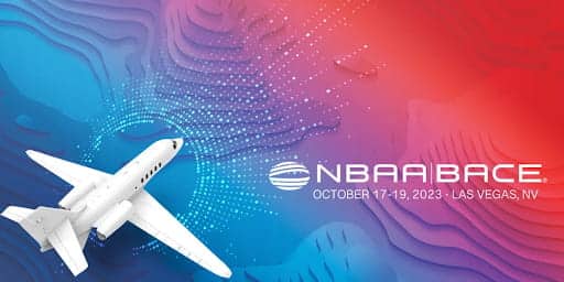 NBAA|BACE October 17-19, 2023. Las Vegas, NV promo.