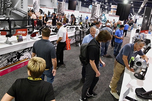 Attendees at SEMA.