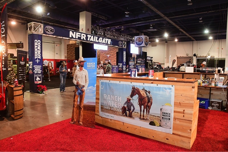The NFR Cowboy Christmas floor showing the NFR Tailgate. 