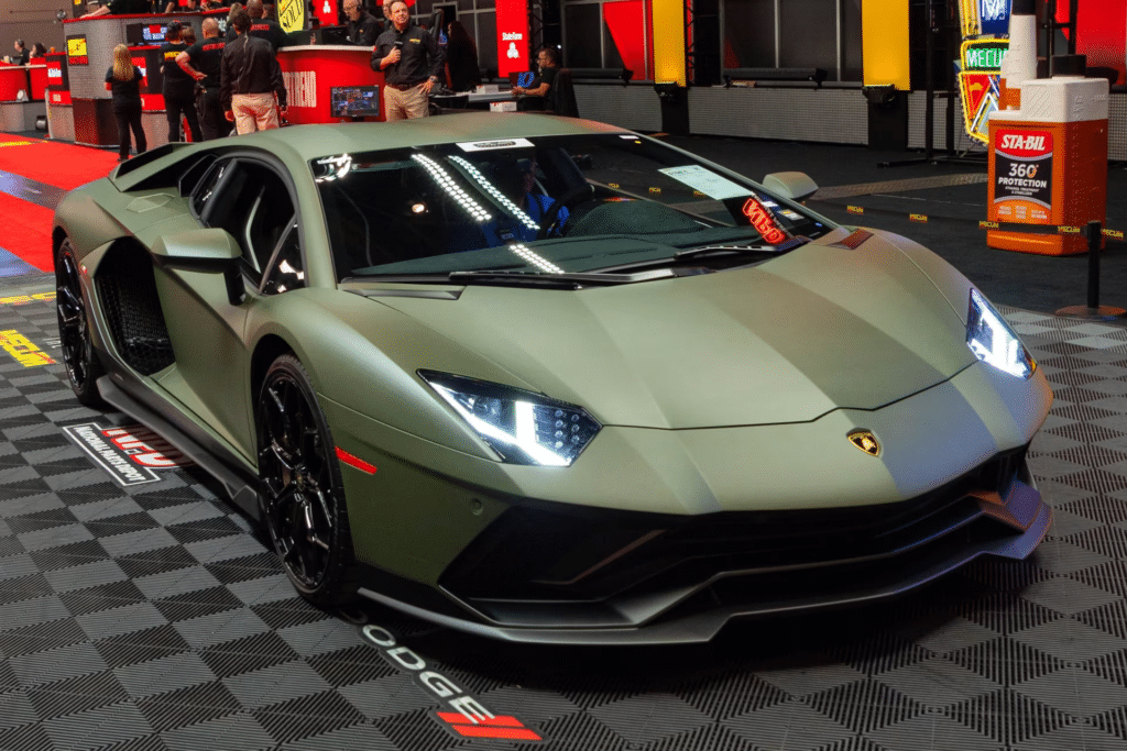 A Greem 2022 Lamborghini Aventador Lp 7804 Ultimae That Sold At Las Vegas Mecum Collector Car Auctions 2023.