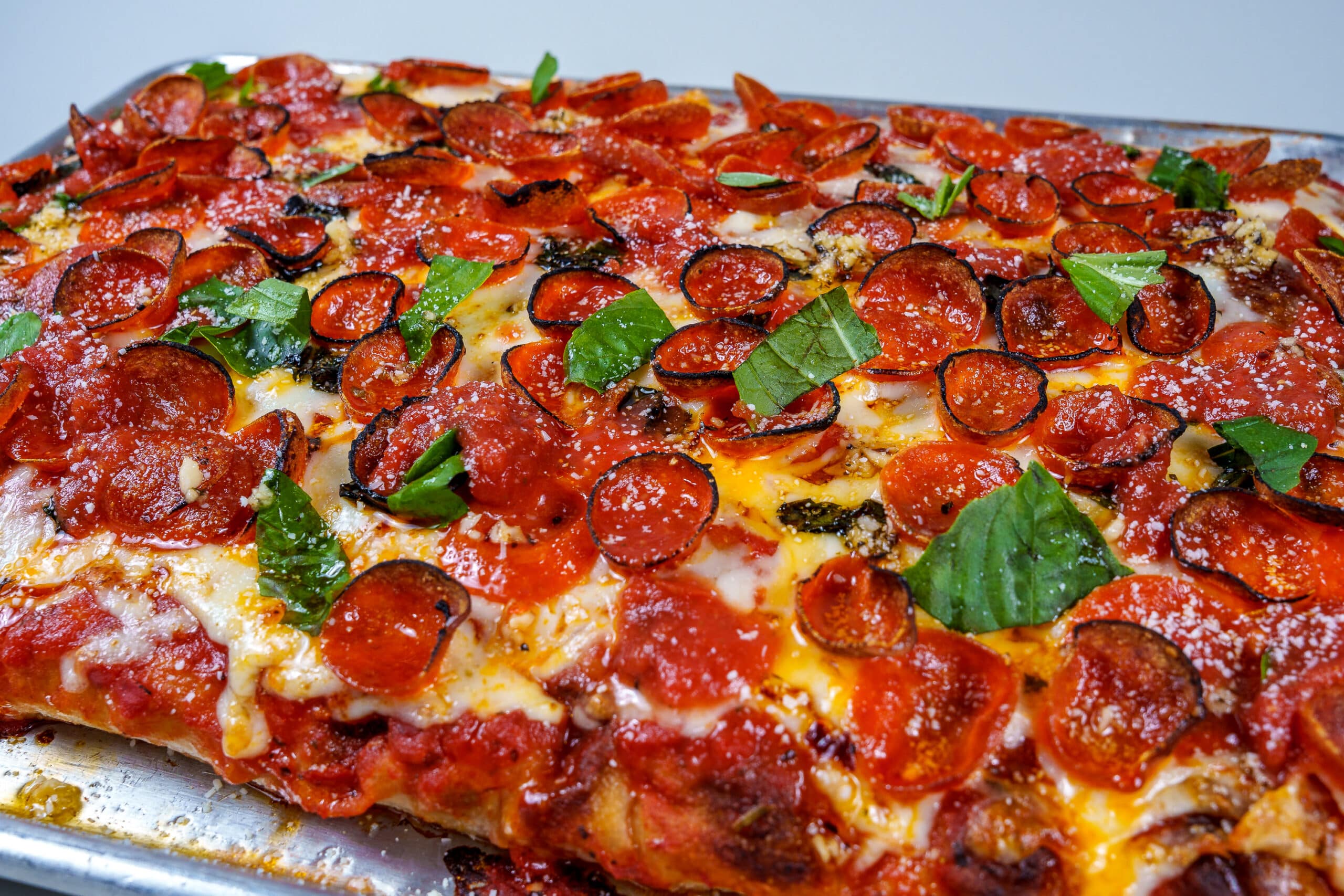 Sicilian Pepperoni Pie scaled 1
