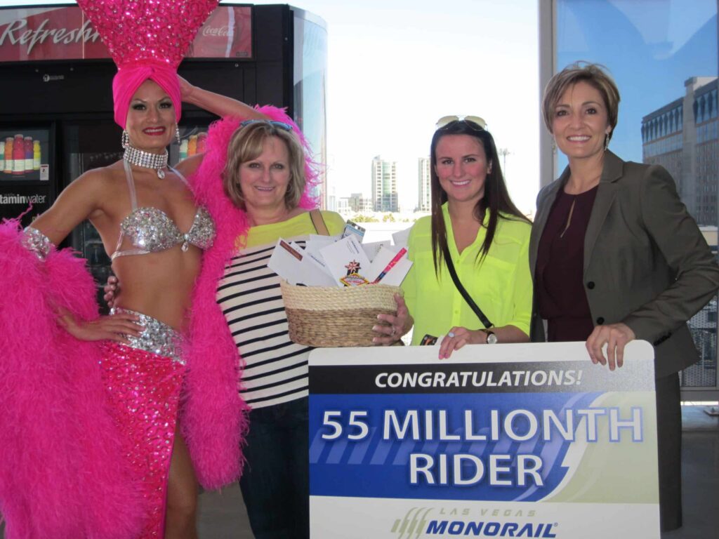 the 55 millionth monorail rider