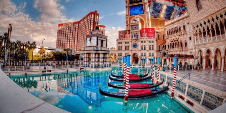Venetian Las Vegas with gondolas