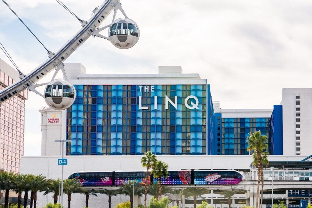 The LINQ Las Vegas with Las Vegas Monorail