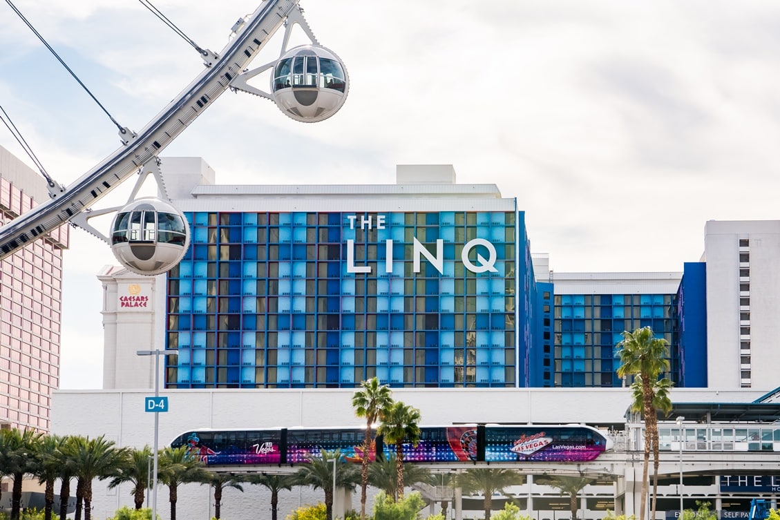 The LINQ Las Vegas with Las Vegas Monorail