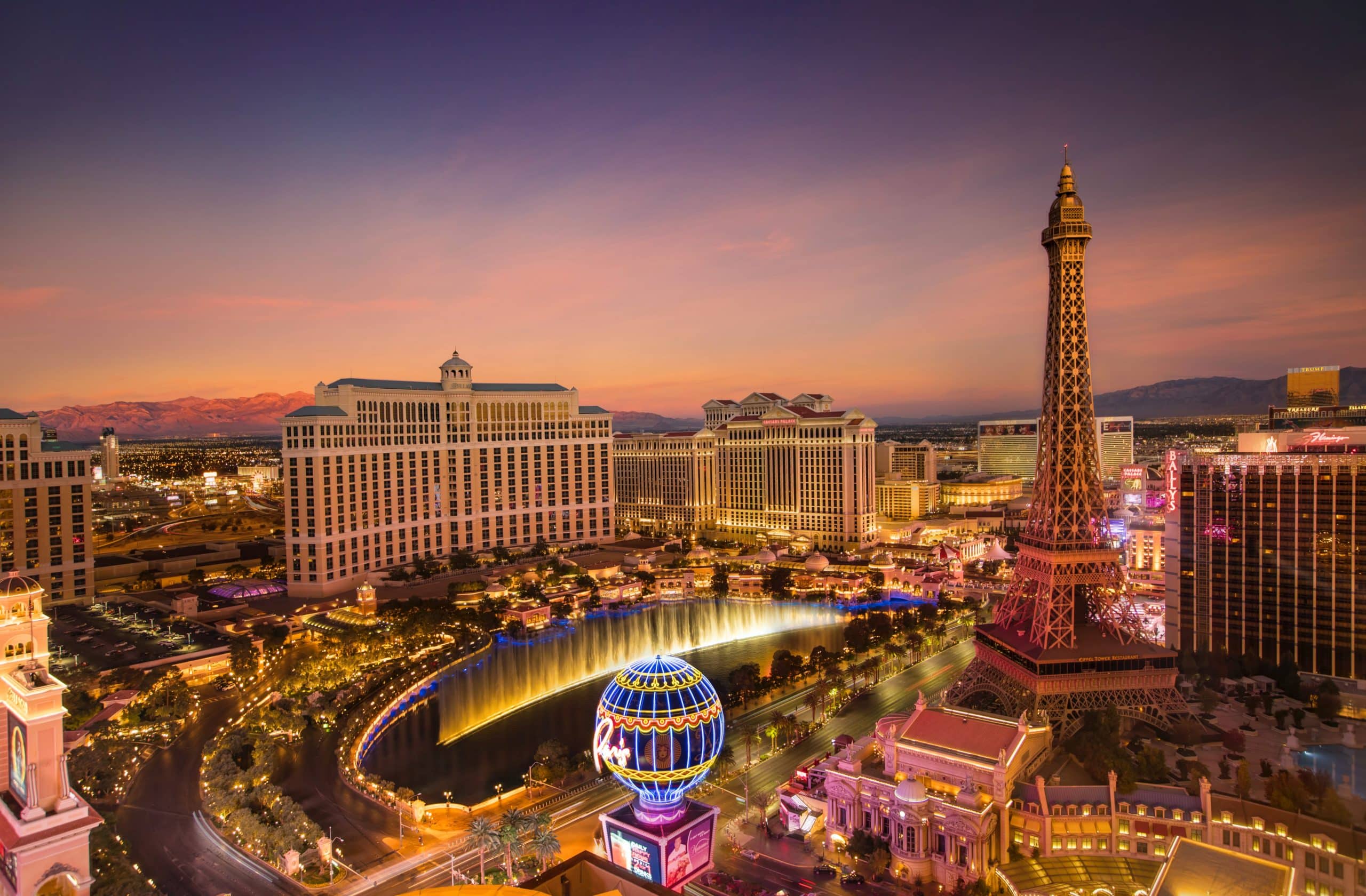 Las Vegas Strip at sunset